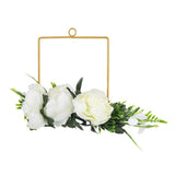 Artificial Metal Wreaths Wedding Wreaths Fake Flowers Decoration for Wedding Ceremony Anniversary Party
