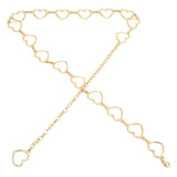 Waist Chain Belt Metal Shiny Rhinestones Golden Love No Allergies All Match Gold Chain Belt for Shorts Suits Shirts Dresses In Australia - Darrahopens