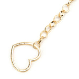 Waist Chain Belt Metal Shiny Rhinestones Golden Love No Allergies All Match Gold Chain Belt for Shorts Suits Shirts Dresses