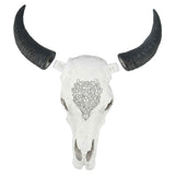 Resin Bull Head Wall Hanging Decoration Long Horn Animal Sculpture Background Wall Home Ornament In Australia - Darrahopens