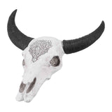 Resin Bull Head Wall Hanging Decoration Long Horn Animal Sculpture Background Wall Home Ornament In Australia - Darrahopens