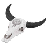 Resin Bull Head Wall Hanging Decoration Long Horn Animal Sculpture Background Wall Home Ornament In Australia - Darrahopens