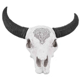 Resin Bull Head Wall Hanging Decoration Long Horn Animal Sculpture Background Wall Home Ornament In Australia - Darrahopens