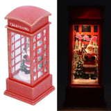 Christmas Decorations Telephone Booth Decoration Night Light Home Decoration Luminous Decoration GiftOld Man
