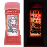 Christmas Decorations Telephone Booth Decoration Night Light Home Decoration Luminous Decoration GiftOld Man