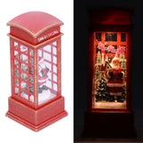 Christmas Decorations Telephone Booth Decoration Night Light Home Decoration Luminous Decoration GiftOld Man