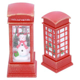 Christmas Decorations Telephone Booth Decoration Night Light Home Decoration Luminous Decoration GiftSnowman