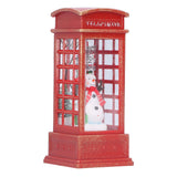 Christmas Decorations Telephone Booth Decoration Night Light Home Decoration Luminous Decoration GiftSnowman