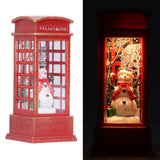 Christmas Decorations Telephone Booth Decoration Night Light Home Decoration Luminous Decoration GiftSnowman