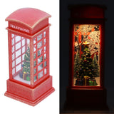 Christmas Decorations Telephone Booth Decoration Night Light Home Decoration Luminous Decoration GiftTree
