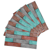 6Pcs Colorful Brick Pattern Wall Sticker Waterproof Self‑Adhesive Wallpaper Home Decoration In Australia - Darrahopens