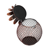 Wine Cork Container Iron Pineapple Shaped Wine Bottle Cork Storage Box Ornament for Home Bar Decoration