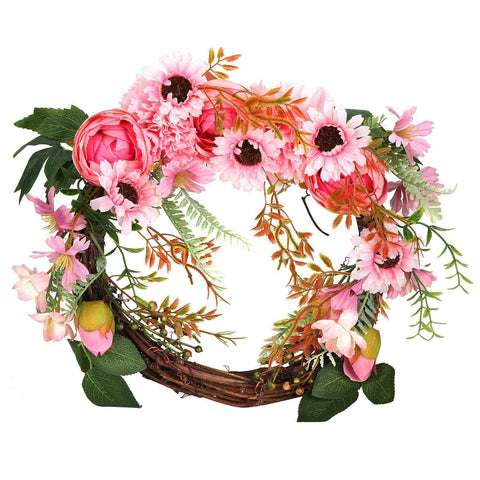 Artificial Flower Wreath Simulation Peony Door Hanging Garland Festivals Party DecorationPink In Australia - Darrahopens