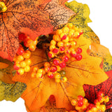 Artificial Fall Wreath Door Hanging Maple Leaf Wreath Garland Home Festival Decoration
