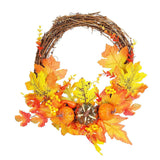 Artificial Leaf Pumpkin Wreath Door Window Fall Wreath for Halloween Christmas Decoration In Australia - Darrahopens