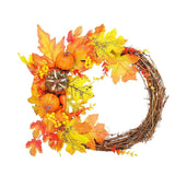 Artificial Leaf Pumpkin Wreath Door Window Fall Wreath for Halloween Christmas Decoration In Australia - Darrahopens
