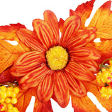 Artificial Leaf Pumpkin Wreath Door Window Fall Wreath for Halloween Christmas Decoration