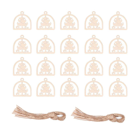 2Set Boxwood Hollow Tree Hanging Ornaments Small Decorative Handcraft for Festival Decoration In Australia - Darrahopens
