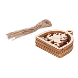 2Set Boxwood Hollow Tree Hanging Ornaments Small Decorative Handcraft for Festival Decoration In Australia - Darrahopens