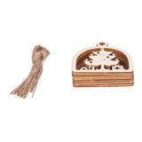 2Set Boxwood Hollow Tree Hanging Ornaments Small Decorative Handcraft for Festival Decoration In Australia - Darrahopens