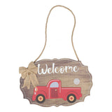 Wooden Welcome Sign with 12Pcs Interchangeable Seasonal Icons Wall Hanging Plaque for Front Door In Australia - Darrahopens