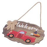 Wooden Welcome Sign with 12Pcs Interchangeable Seasonal Icons Wall Hanging Plaque for Front Door In Australia - Darrahopens