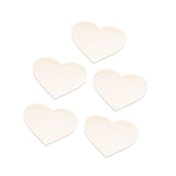 5PCS Christmas Woden Heart DIY Wooden Heart Slice Children Hand Drawn Craft for Family Decoration