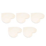 5PCS Christmas Woden Heart DIY Wooden Heart Slice Children Hand Drawn Craft for Family Decoration