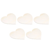 5PCS Christmas Woden Heart DIY Wooden Heart Slice Children Hand Drawn Craft for Family Decoration