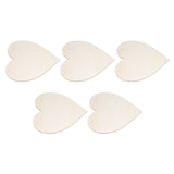 5PCS Christmas Woden Heart DIY Wooden Heart Slice Children Hand Drawn Craft for Family Decoration