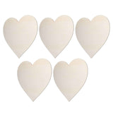 5PCS Christmas Woden Heart DIY Wooden Heart Slice Children Hand Drawn Craft for Family Decoration In Australia - Darrahopens