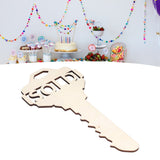 Chinese Style Wooden Key Shaped Pendant DIY Photo Props Window Decorations for Home Outdoor