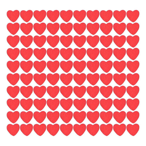 100Pcs Red Wooden HeartShaped Ornament SelfAdhesive DIY Hand Made Home Decoration In Australia - Darrahopens