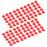 100Pcs Red Wooden HeartShaped Ornament SelfAdhesive DIY Hand Made Home Decoration