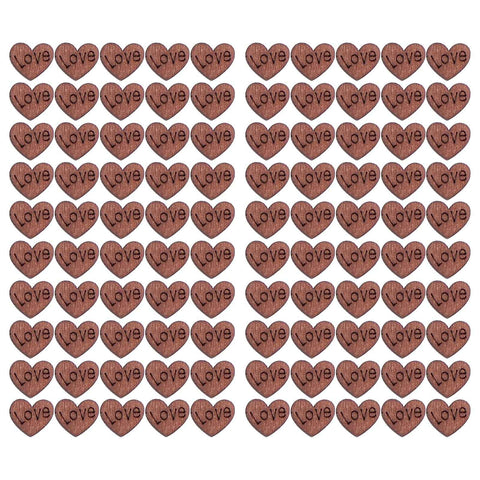 100Pcs/Bag Wooden Heart Decoration Innovative Hand Made DIY Handcraft for Home Weddings In Australia - Darrahopens