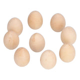 10Pcs Wooden Easter Egg Dyeable DIY Hand Painted Lightweight Craft Eggs for Party Festival In Australia - Darrahopens