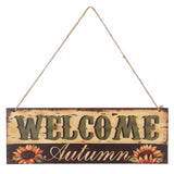 Wooden Door Hanging Plague with Pumpkin Sunflower Pattern for Indoor Outdoor Home DecorationJM00929 In Australia - Darrahopens