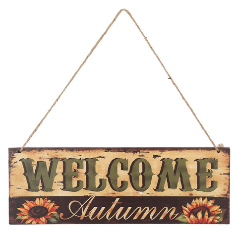 Wooden Door Hanging Plague with Pumpkin Sunflower Pattern for Indoor Outdoor Home DecorationJM00929 In Australia - Darrahopens
