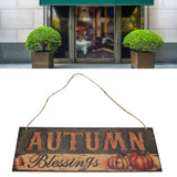 Wooden Door Hanging Plague with Pumpkin Sunflower Pattern for Indoor Outdoor Home DecorationJM00936