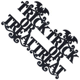 2Set Non Woven Fabric Halloween Hanging Sign Trick Or Treat Hanger for Front Door Party
