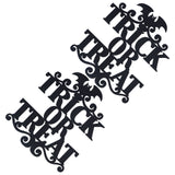 2Set Non Woven Fabric Halloween Hanging Sign Trick Or Treat Hanger for Front Door Party