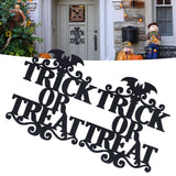 2Set Non Woven Fabric Halloween Hanging Sign Trick Or Treat Hanger for Front Door Party