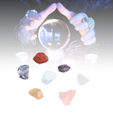 7Pcs Crystal Gemstones Healing Crystal Chakra Balance Stone Set with Storage Bag for Home Office