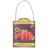 Pumpkin Turkey Pattern Wooden Hanging Board Sign with LED Light for Indoor Outdoor Thanksgiving In Australia - Darrahopens