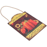 Pumpkin Turkey Pattern Wooden Hanging Board Sign with LED Light for Indoor Outdoor Thanksgiving In Australia - Darrahopens
