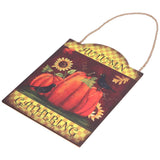 Pumpkin Turkey Pattern Wooden Hanging Board Sign with LED Light for Indoor Outdoor Thanksgiving In Australia - Darrahopens