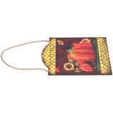 Pumpkin Turkey Pattern Wooden Hanging Board Sign with LED Light for Indoor Outdoor Thanksgiving