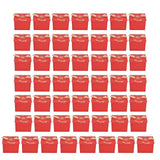 50Pcs Square Wedding Candy Box with Golden Ribbon Innovative Paperboard Box for Party AnniversaryL Red Gold Feather In Australia - Darrahopens