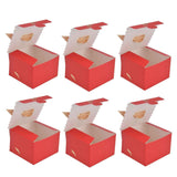50Pcs Square Wedding Candy Box with Golden Ribbon Innovative Paperboard Box for Party AnniversaryL Red Gold Feather In Australia - Darrahopens