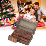 Wooden Rubber Stamp DIY Alphabet Number Symbols Stamp Set with Storage Box for Children
